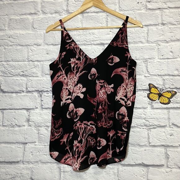 KISMET Butterfly and Floral Print Double V Tank Top Size Extra Small - Picture 5 of 11